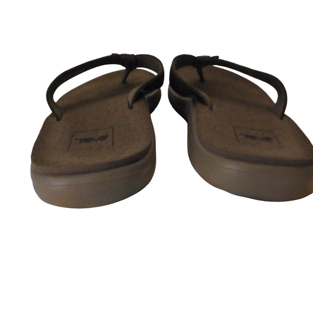 NEW Womens Teva ReFlip Flip Flops Olive Green Thong Sandals SIze 6 - Picture 3 of 7